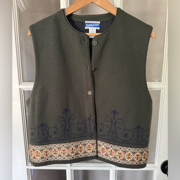 Women’s Pendleton green sweater vest size xl - Picture 1 of 3